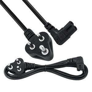 Storite 1.5 Meter 2 Pin Power Cable Cord for Laptop Adapter Charger (Black)