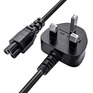 Storite 1.8m Standard UK Laptop Power Cable with Fuse, 3 Pin Power Cord Lead for Notebooks & Laptops