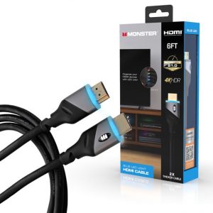 Monster High Speed 4K HDR HDMI Cable with Built-in LED