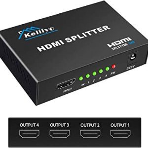 1 in 4 out HDMI Splitter-Black